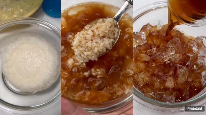 racikan nasi campur americano viral dengan steak, telur orak-arik, dan saus barbeque