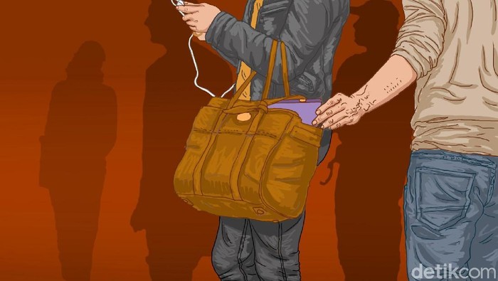 Aksi 3 pencopet di bus Transjakarta terekam kamera dan viral di media sosial