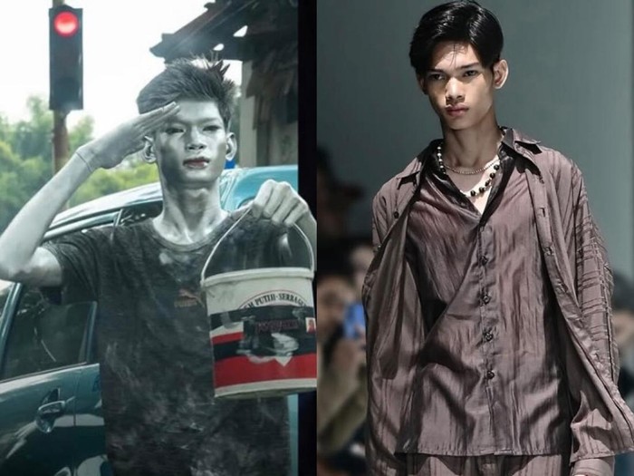 manusia silver viral yang kini berkarier sebagai model