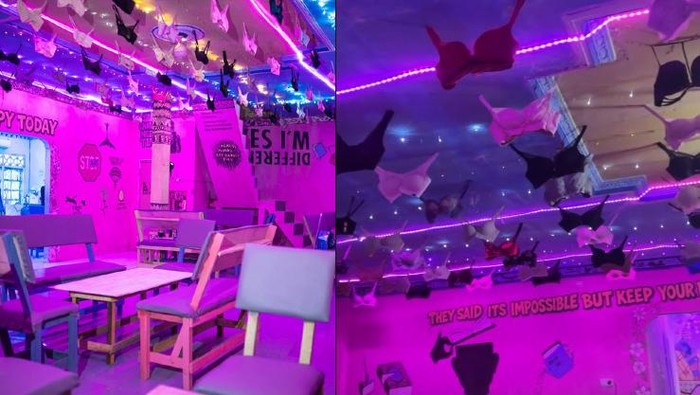 Klarifikasi pihak kafe di Palembang terkait gantungan bra yang menuai kecaman